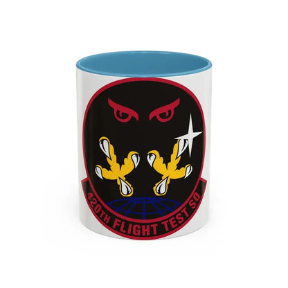 420 Flight Test Squdron AFMC (U.S. Air Force) Accent Coffee Mug 11oz Light Blue - Go Mug Yourself