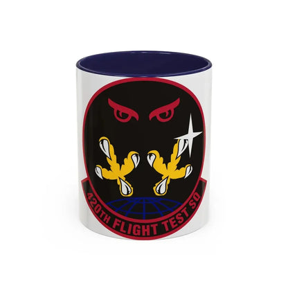 420 Flight Test Squdron AFMC (U.S. Air Force) Accent Coffee Mug 11oz Navy - Go Mug Yourself