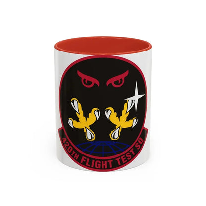 420 Flight Test Squdron AFMC (U.S. Air Force) Accent Coffee Mug 11oz Red - Go Mug Yourself