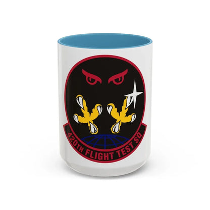 420 Flight Test Squdron AFMC (U.S. Air Force) Accent Coffee Mug 15oz Light Blue - Go Mug Yourself