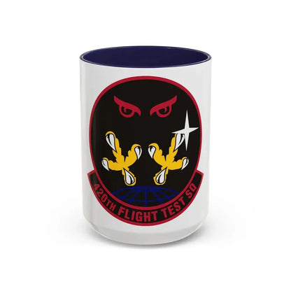 420 Flight Test Squdron AFMC (U.S. Air Force) Accent Coffee Mug 15oz Navy - Go Mug Yourself
