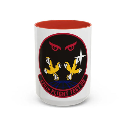 420 Flight Test Squdron AFMC (U.S. Air Force) Accent Coffee Mug 15oz Red - Go Mug Yourself
