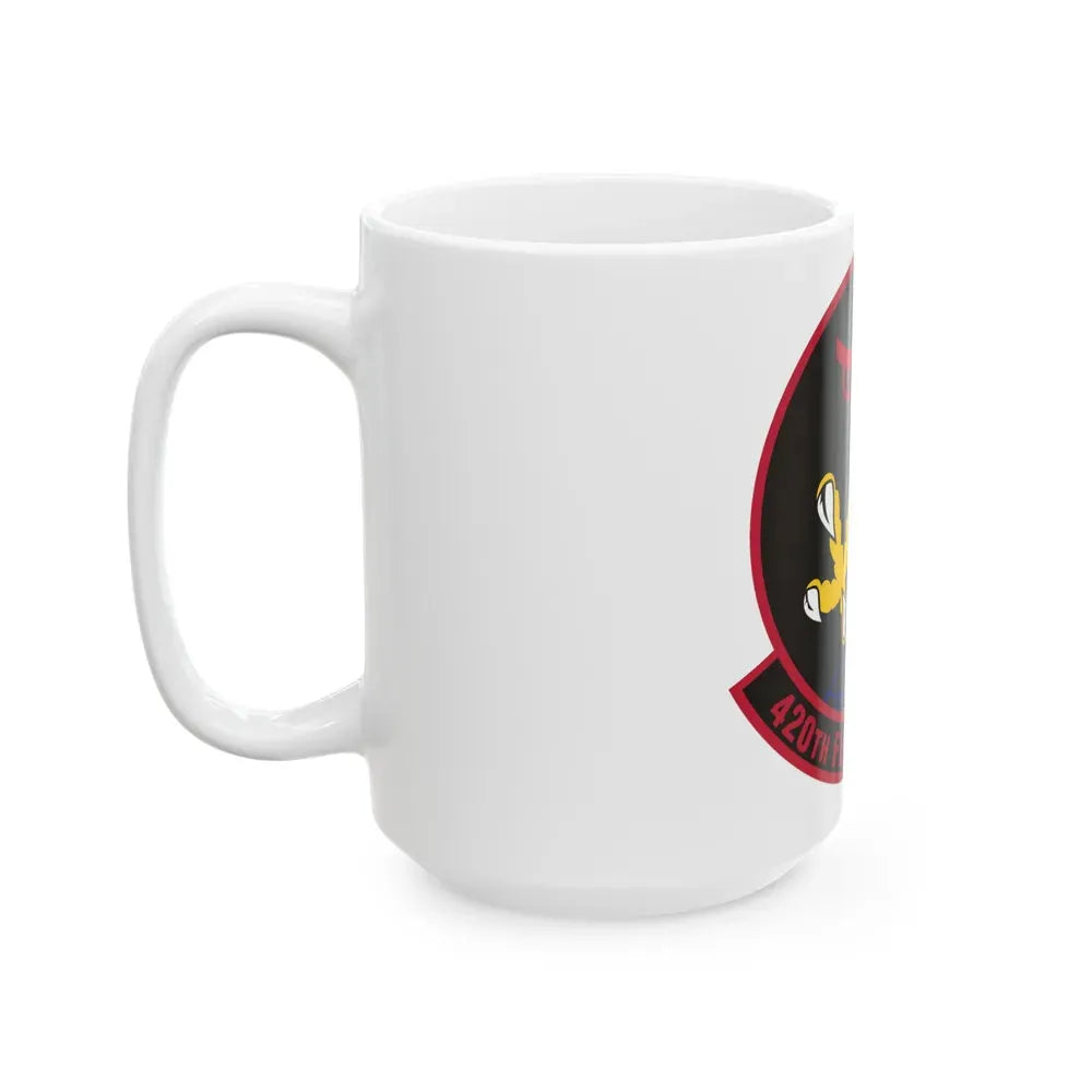 420 Flight Test Squdron AFMC (U.S. Air Force) White Coffee Mug - Go Mug Yourself