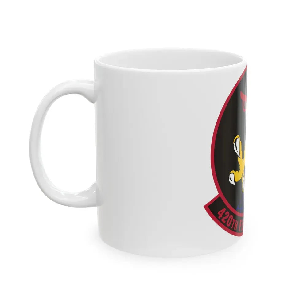 420 Flight Test Squdron AFMC (U.S. Air Force) White Coffee Mug - Go Mug Yourself