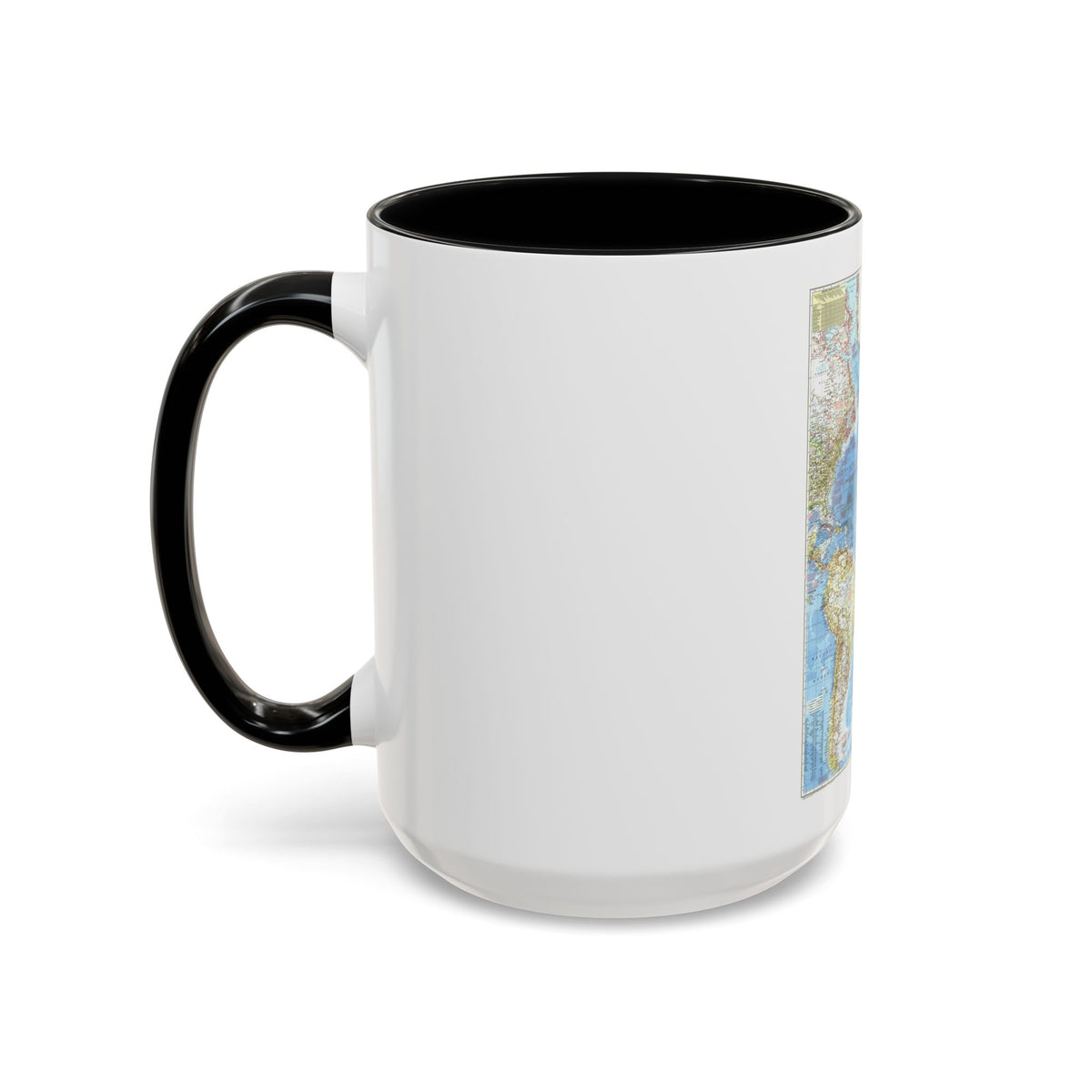 Atlantic Ocean (1955) (Map) Accent Coffee Mug