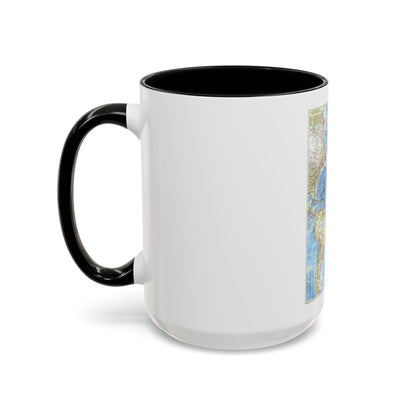 Atlantic Ocean (1955) (Map) Accent Coffee Mug