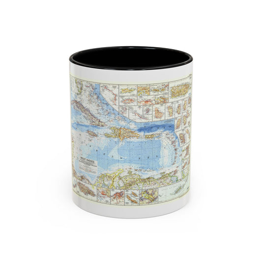 West Indies (1954) (Map) Accent Coffee Mug