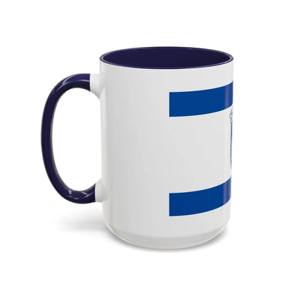 Flag of Herzliya Israel - Accent Coffee Mug-Go Mug Yourself