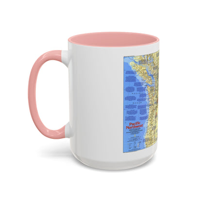 USA - Pacific Northwest 1 (1986) (Map) Accent Coffee Mug