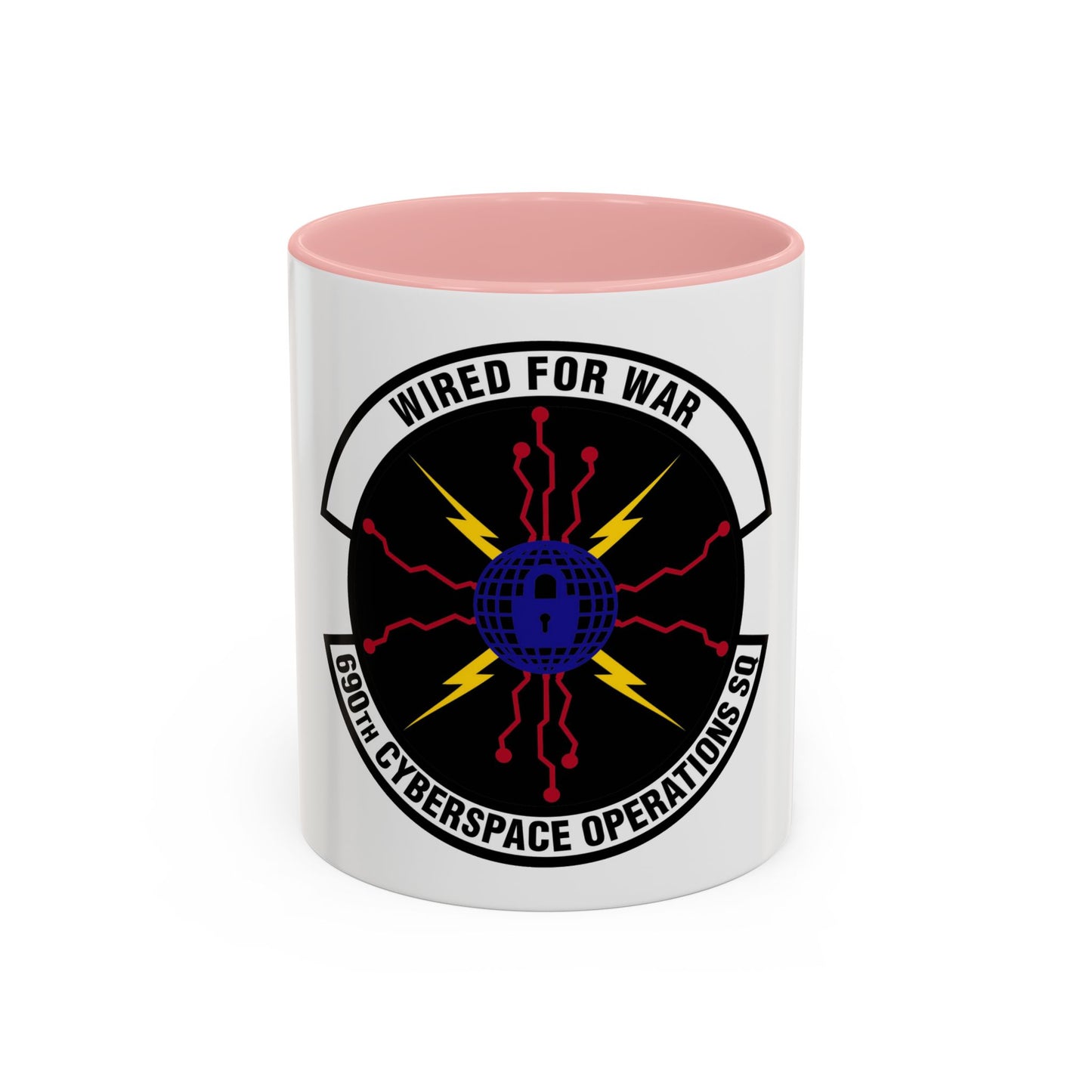 690 Cyberspace Operations Squadron AFSPC (U.S. Air Force) Accent Coffee Mug
