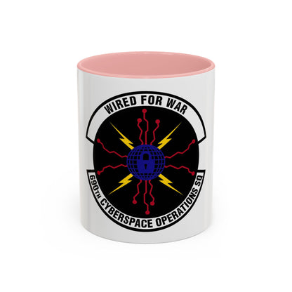 690 Cyberspace Operations Squadron AFSPC (U.S. Air Force) Accent Coffee Mug