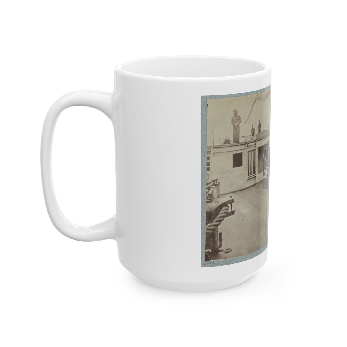 Admiral Farragut And Captain Drayton On Deck Of U.S. Frigate Hartford 001 (U.S. Civil War) White Coffee Mug