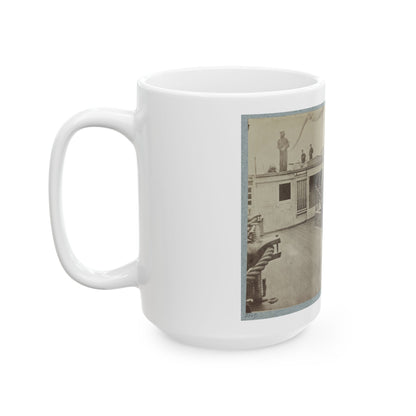 Admiral Farragut And Captain Drayton On Deck Of U.S. Frigate Hartford 001 (U.S. Civil War) White Coffee Mug