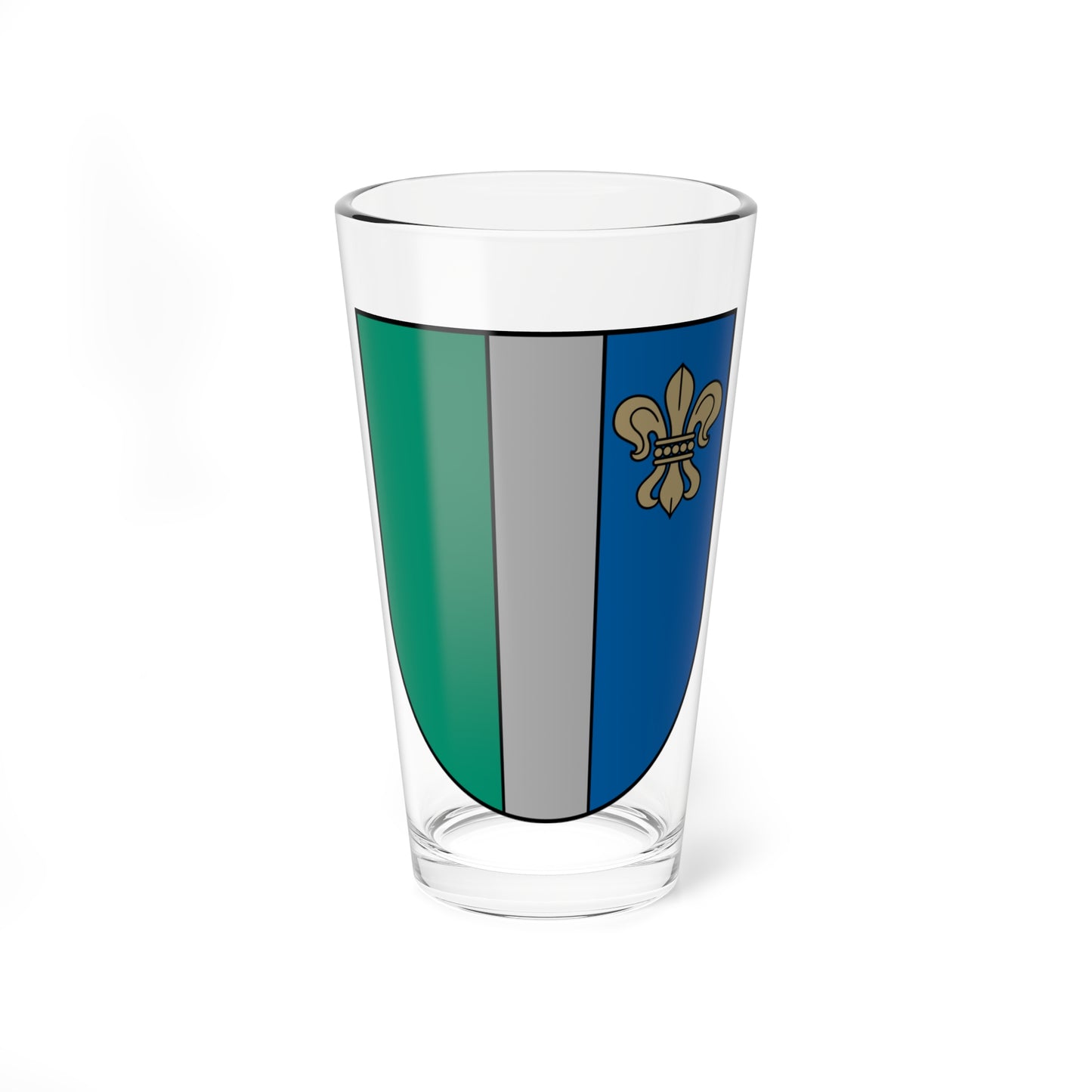 Daugavpils rajona ģerbonis (Latvia) (Coat of Arms) Pint Glass 16oz