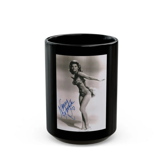 Nancy Kovack #051 (Vintage Female Icon) Black Coffee Mug-15oz-Go Mug Yourself