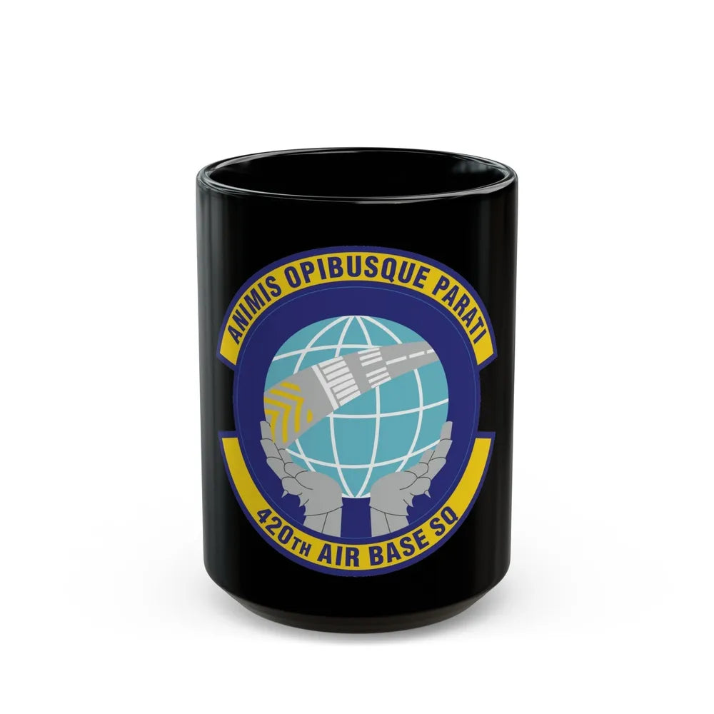 420th Air Base Squadron (U.S. Air Force) Black Coffee Mug-15oz-Go Mug Yourself