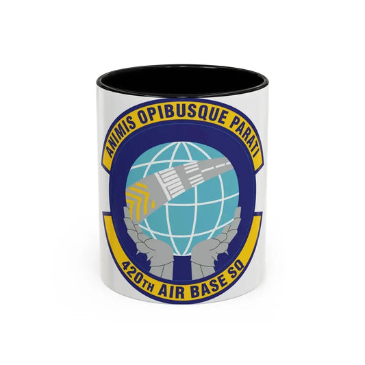 420th Air Base Squadron (U.S. Air Force) Accent Coffee Mug 11oz Black - Go Mug Yourself