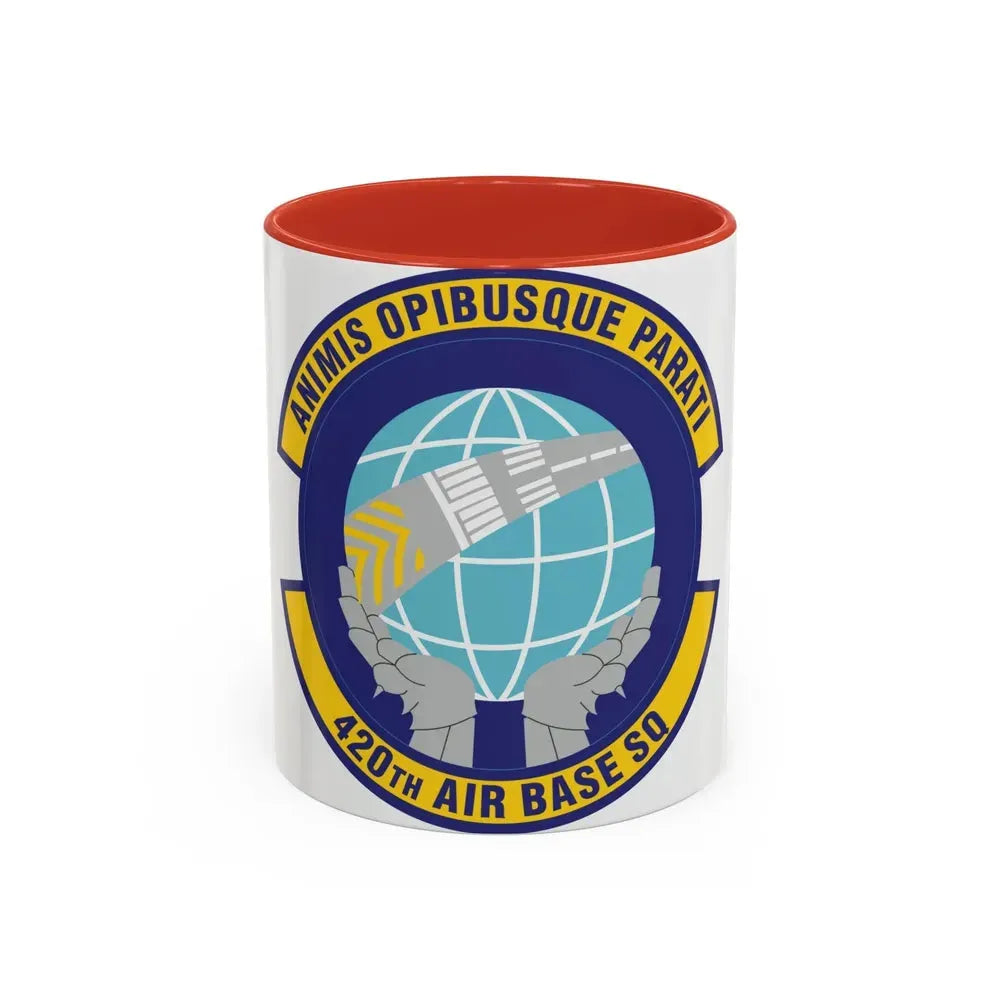 420th Air Base Squadron (U.S. Air Force) Accent Coffee Mug 11oz Red - Go Mug Yourself