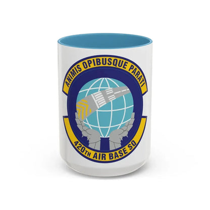 420th Air Base Squadron (U.S. Air Force) Accent Coffee Mug 15oz Light Blue - Go Mug Yourself