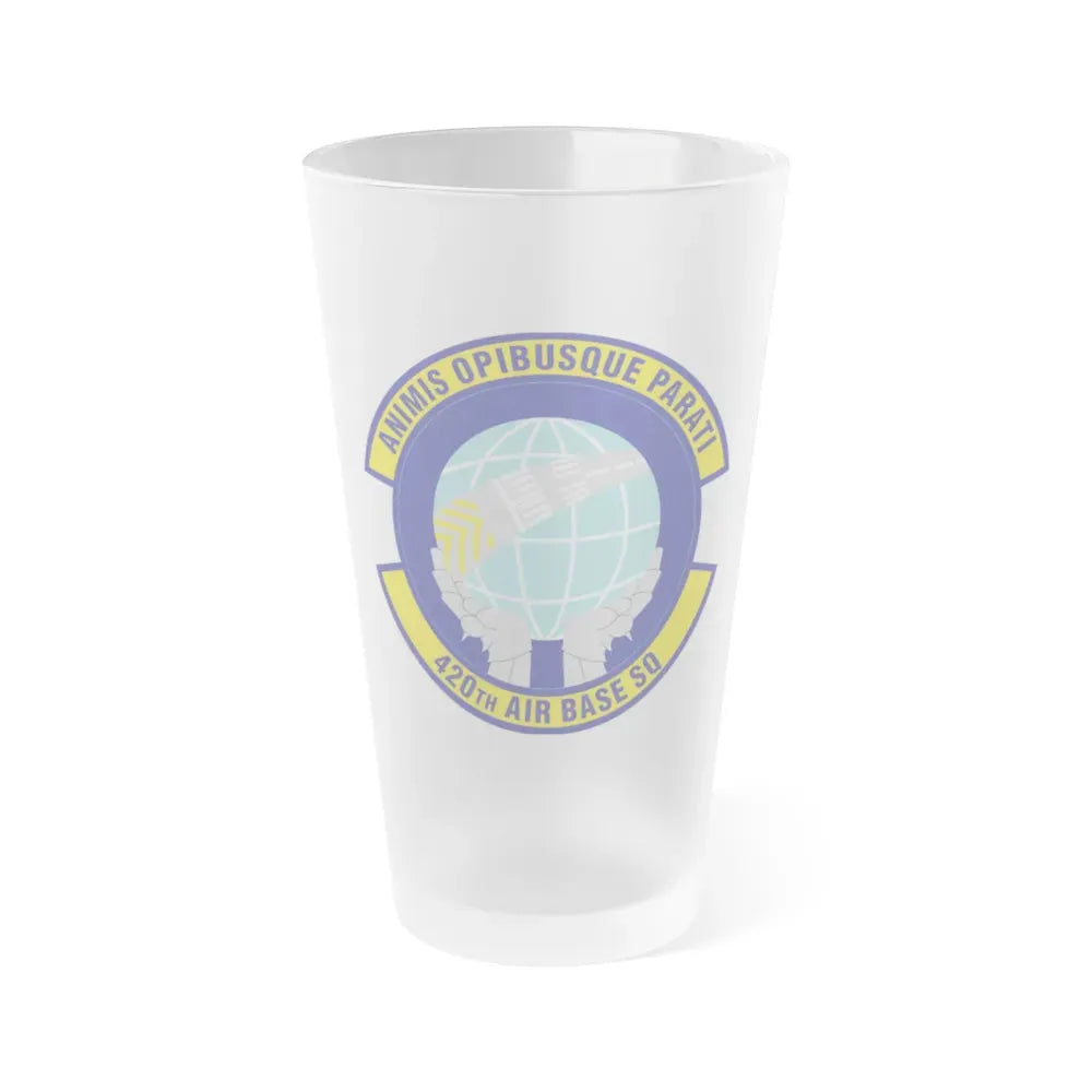 420th Air Base Squadron (U.S. Air Force) Frosted Pint Glass 16oz Default Title - Go Mug Yourself