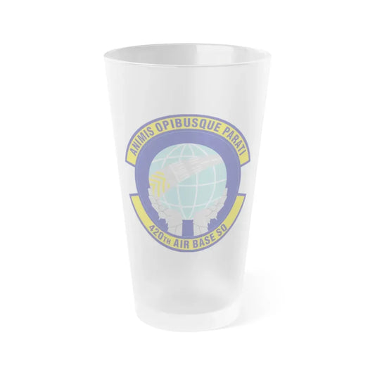 420th Air Base Squadron (U.S. Air Force) Frosted Pint Glass 16oz Default Title - Go Mug Yourself