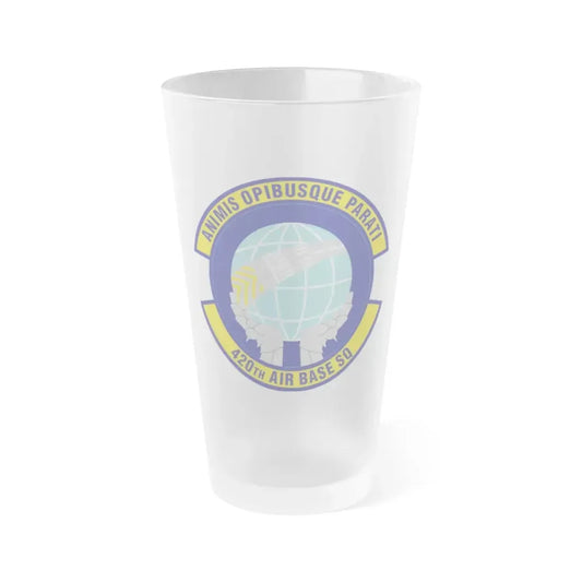420th Air Base Squadron (U.S. Air Force) Frosted Pint Glass 16oz Default Title - Go Mug Yourself