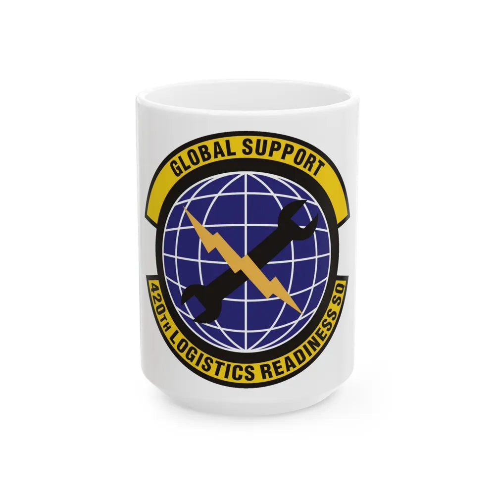 420th Logistics Readiness Squadron (U.S. Air Force) White Coffee Mug-15oz-Go Mug Yourself