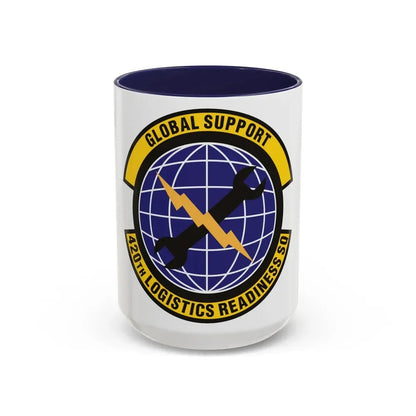 420th Logistics Readiness Squadron (U.S. Air Force) Accent Coffee Mug 15oz Navy - Go Mug Yourself