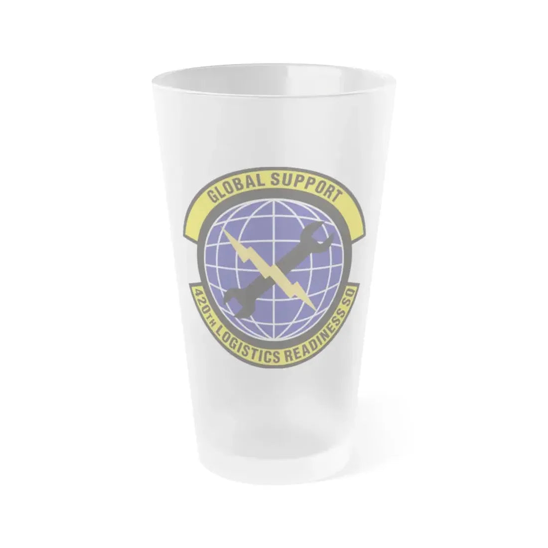 420th Logistics Readiness Squadron (U.S. Air Force) Frosted Pint Glass 16oz 16oz Frosted - Go Mug Yourself