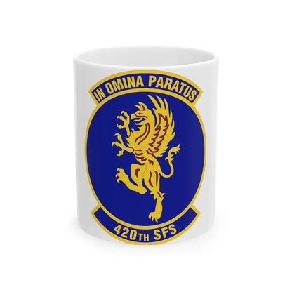 420th Security Forces Squadron (U.S. Air Force) White Coffee Mug-11oz-Go Mug Yourself