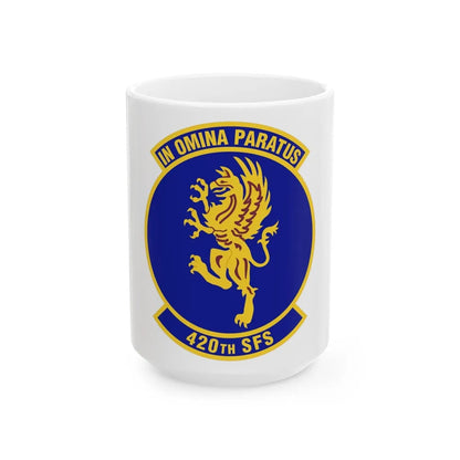 420th Security Forces Squadron (U.S. Air Force) White Coffee Mug-15oz-Go Mug Yourself