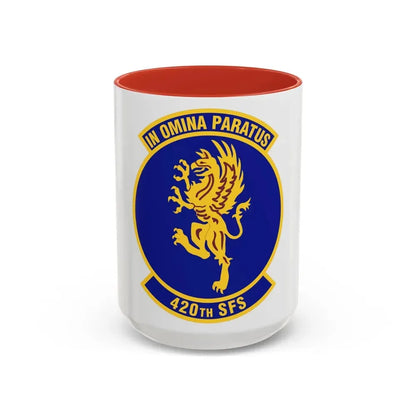 420th Security Forces Squadron (U.S. Air Force) Accent Coffee Mug 15oz Red - Go Mug Yourself