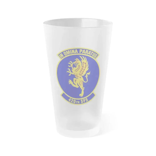 420th Security Forces Squadron (U.S. Air Force) Frosted Pint Glass 16oz 16oz Frosted - Go Mug Yourself