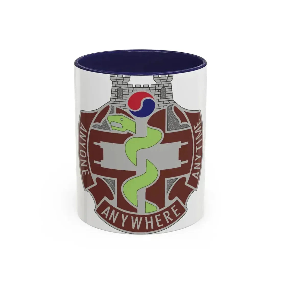 421 Medical Battalion (U.S. Army) Accent Coffee Mug 11oz Navy - Go Mug Yourself