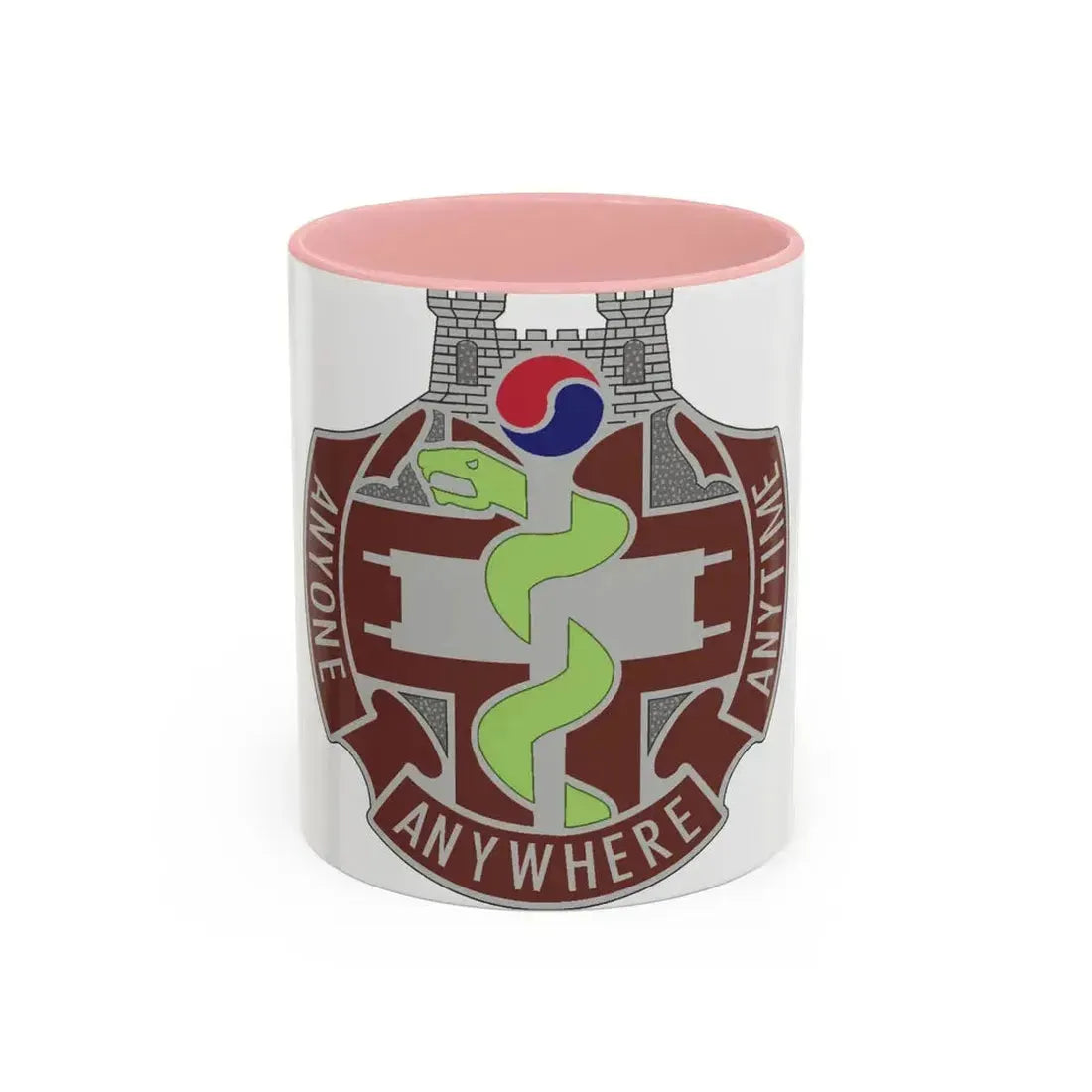 421 Medical Battalion (U.S. Army) Accent Coffee Mug 11oz Pink - Go Mug Yourself