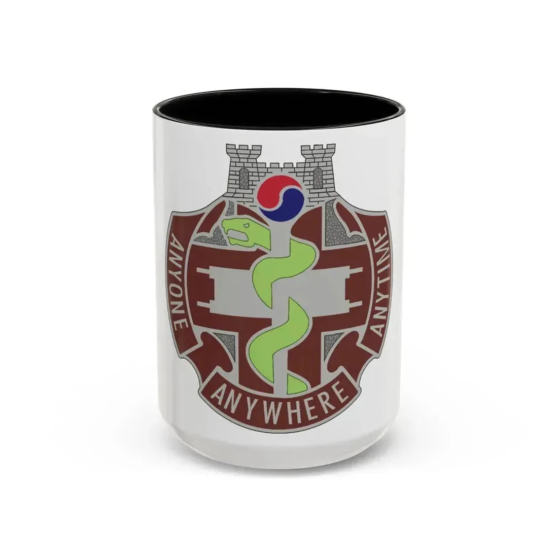 421 Medical Battalion (U.S. Army) Accent Coffee Mug 15oz Black - Go Mug Yourself