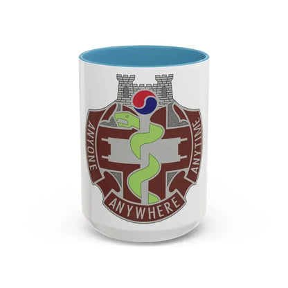 421 Medical Battalion (U.S. Army) Accent Coffee Mug 15oz Light Blue - Go Mug Yourself