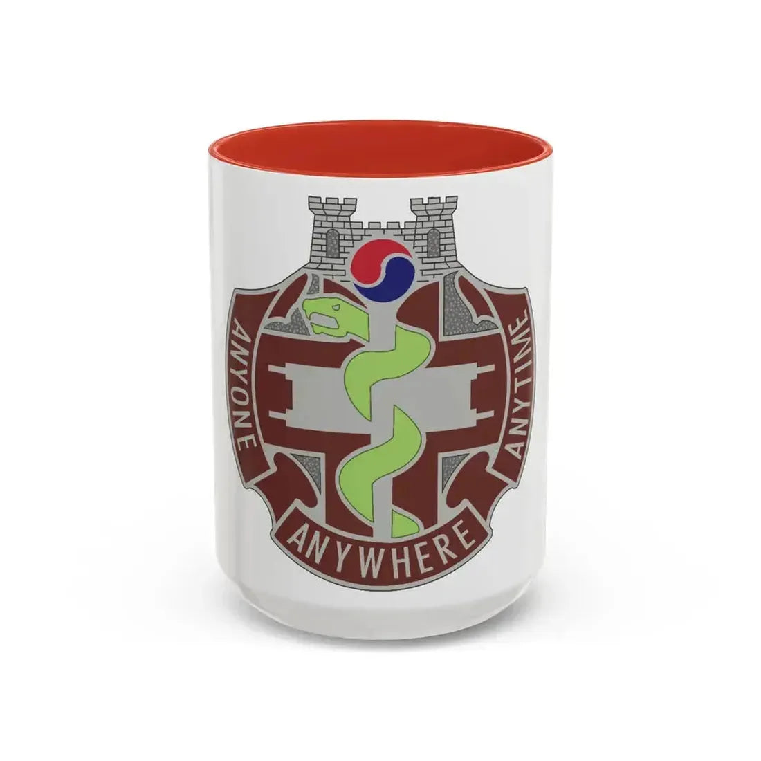 421 Medical Battalion (U.S. Army) Accent Coffee Mug 15oz Red - Go Mug Yourself
