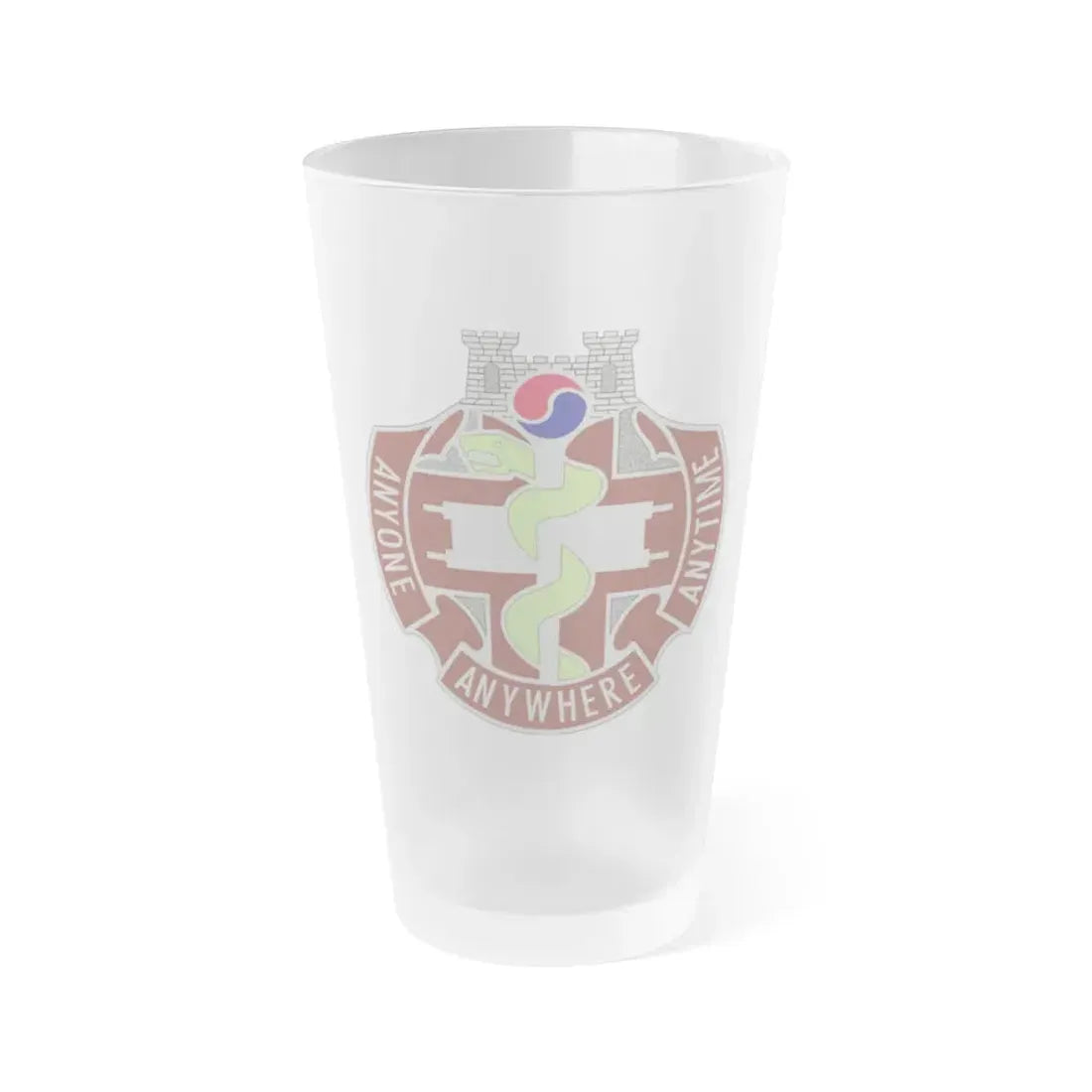 421 Medical Battalion (U.S. Army) Frosted Pint Glass 16oz Default Title - Go Mug Yourself