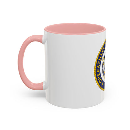 USCG Operations Systems Center (U.S. Coast Guard) Accent Coffee Mug