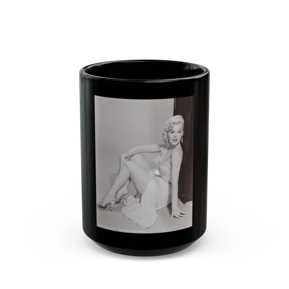 Barbara Lang #37 (Vintage Female Icon) Black Coffee Mug-15oz-Go Mug Yourself