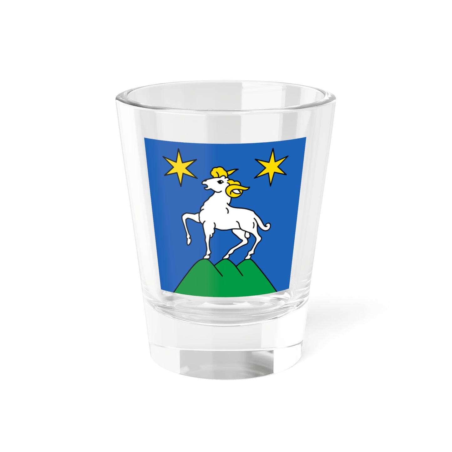 CHE Herens District Flag (Switzerland) Shot Glass 1.5oz