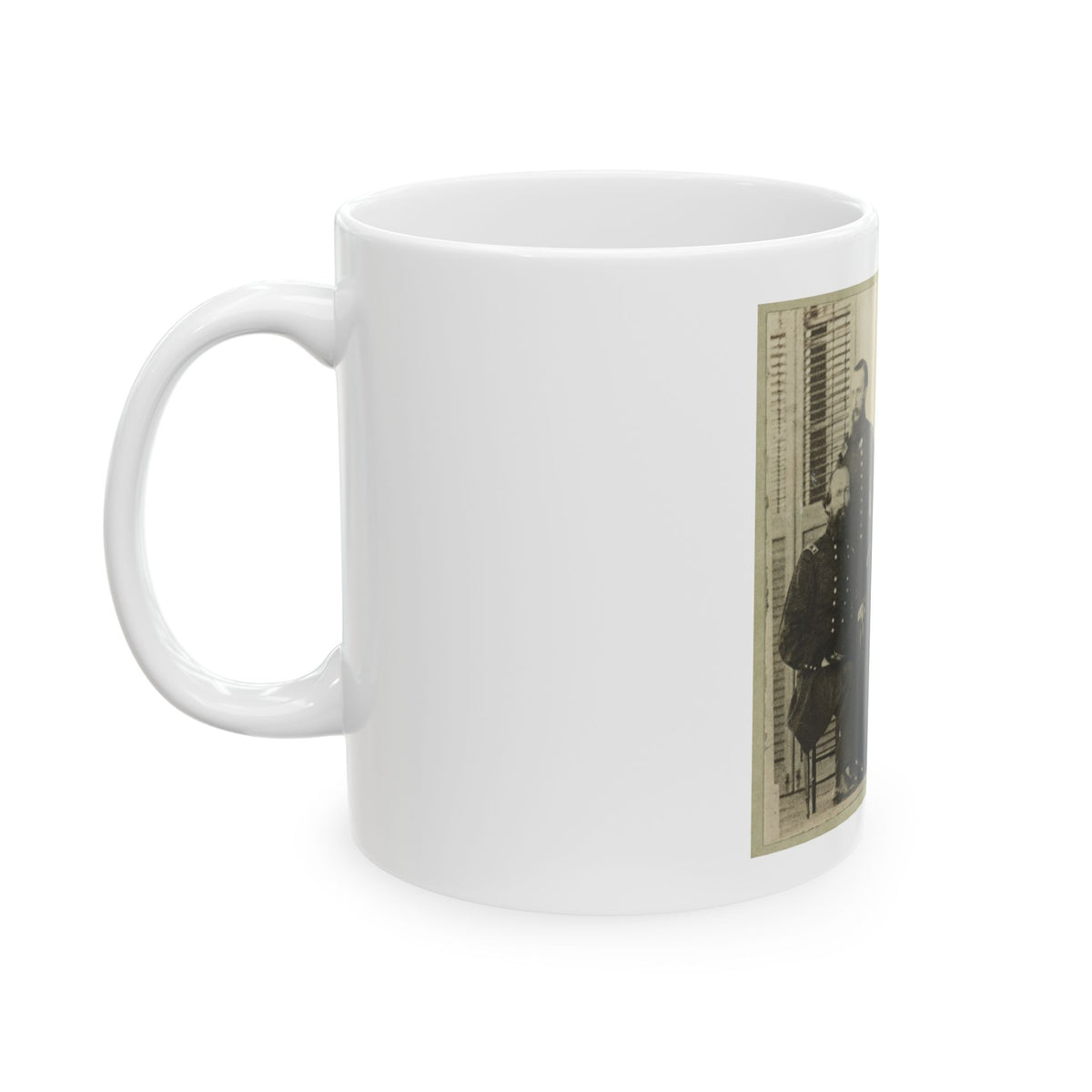 Group Portrait Of Officers With Admiral David G. Farragut Seated, Center (U.S. Civil War) White Coffee Mug