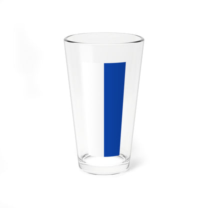 Flag white blue 2x5 (Germany) Pint Glass 16oz