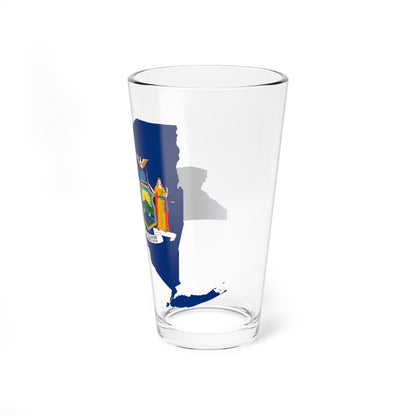 Flag-map of New York (United States) Pint Glass 16oz