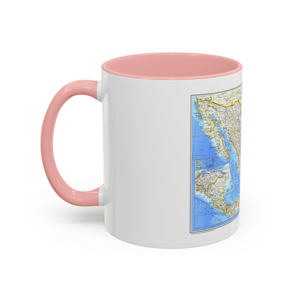Central America & Mexico (1980) (Map) Accent Coffee Mug