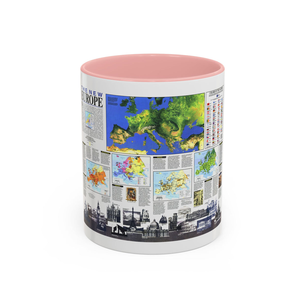 Europe, The New (1992) (Map) Accent Coffee Mug