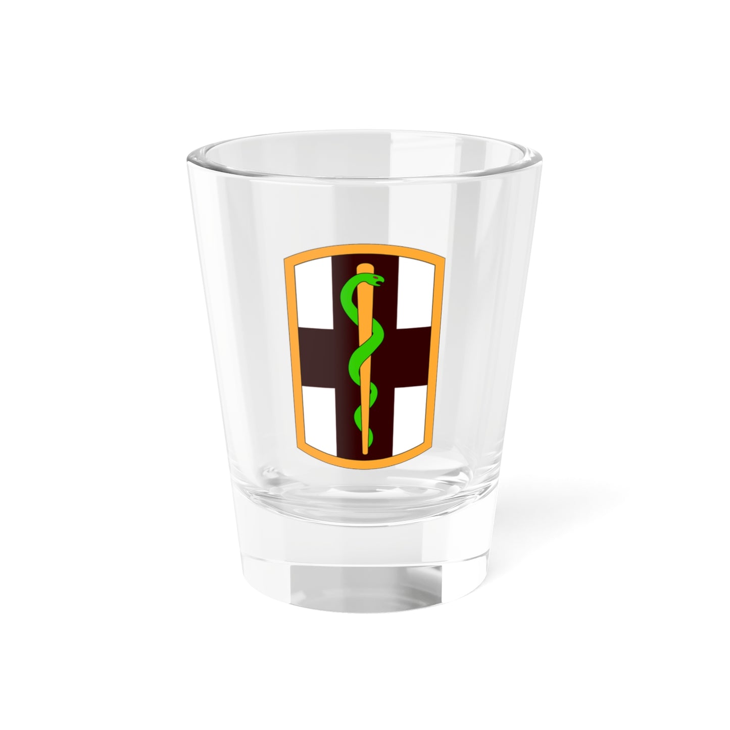 Verre à liqueur de la 1re brigade médicale (armée américaine) 1,5 oz