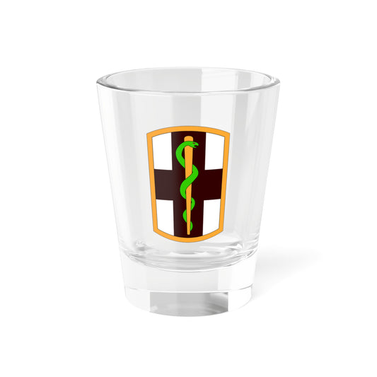 Verre à liqueur de la 1re brigade médicale (armée américaine) 1,5 oz