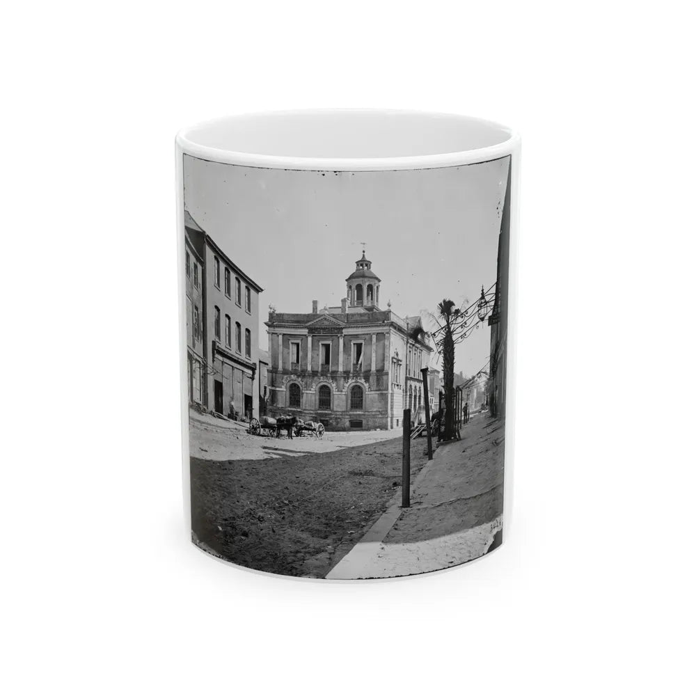 Charleston, S.C. The Post Office (Old Exchange And Custom House, 122 East Bay) (U.S. Civil War) White Coffee Mug-11oz-Go Mug Yourself